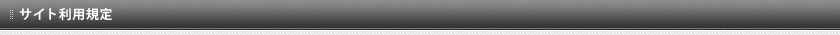 サイト利用規定
